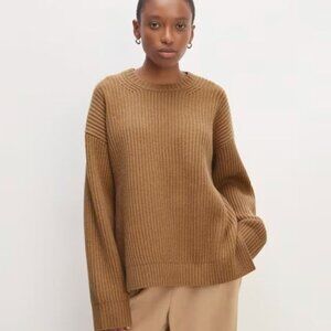Everlane Felted Merino Oversized Crewneck Size M - Medium New w/ Tags Deep Camel